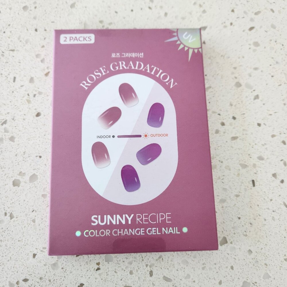 Sunny Gel Nail Sticker Set 2-pack Rose Gradation and 2-pack Cherry Blossom (NEW)